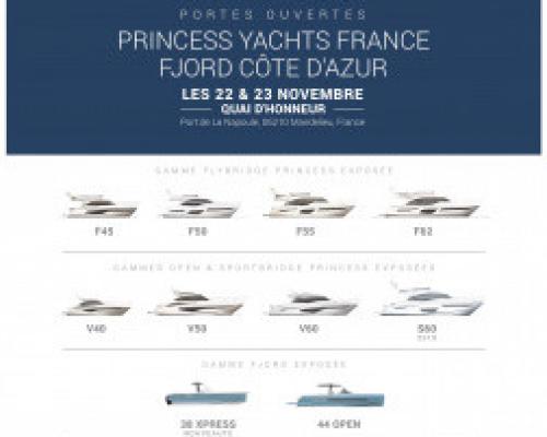 Portes Ouvertes PRINCESS Yachts France les 22 & 23 Novembre